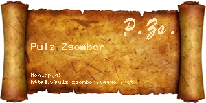 Pulz Zsombor névjegykártya